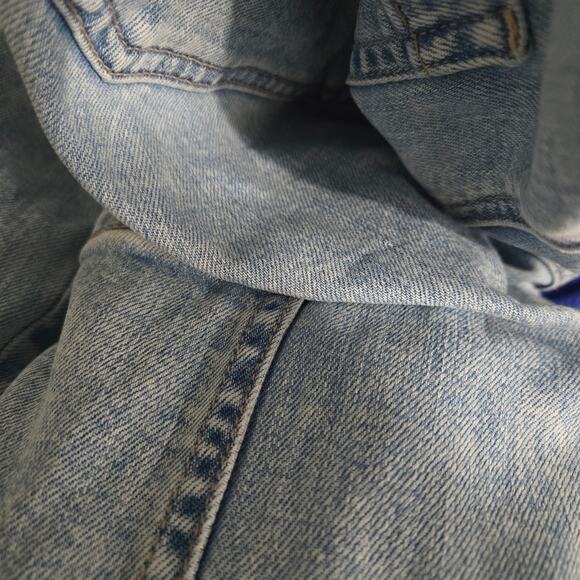 American Eagle High Waist Baggy Jeans Blue Wide Cargo Light Wash Cotton Blend 0 - Picture 12 of 16